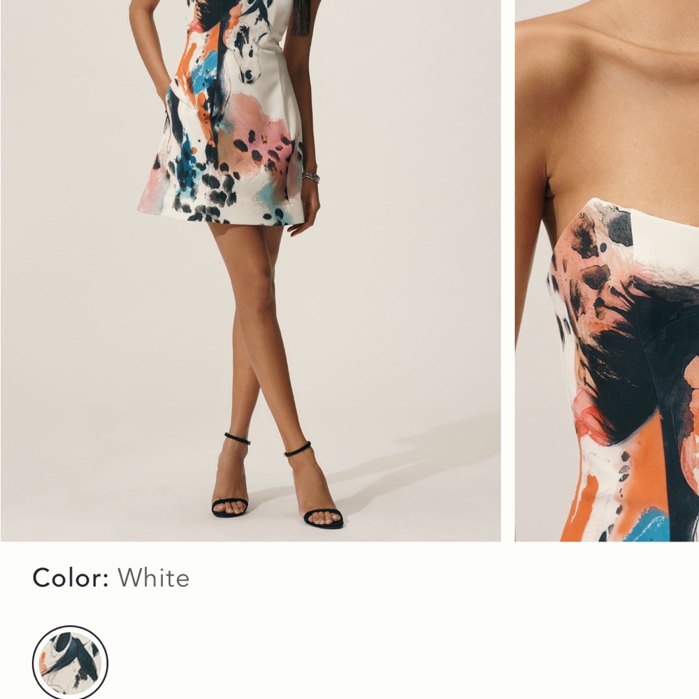 Horse Print Strapless Dress - new with tags, this season Anthropologie